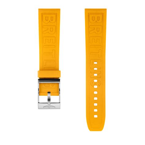 breitling bentley orange rubber strap|20mm Breitling rubber strap.